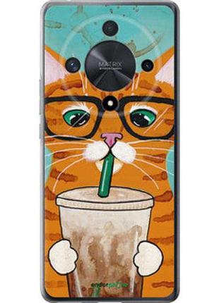 Чехол на huawei honor magic6 lite зеленоглазый кот в очках "4054u-3685-2448"