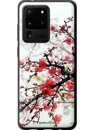 Чехол на samsung galaxy s20 ultra цветущий куст "831b-1831-2448"