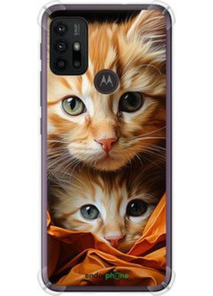 Чехол на motorola moto g30 котики 2 "5664sp-2320-2448"