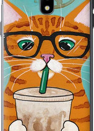 Чехол на samsung galaxy j3 (2017) зеленоглазый кот в очках "4054t-650-2448"