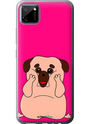 Чехол на realme c11 2020 весёлый мопс "4908u-2031-2448"