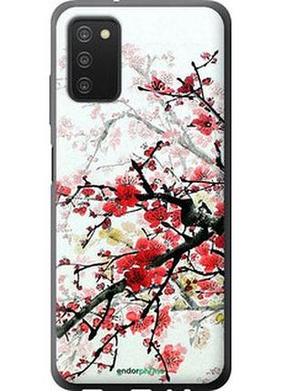Чехол на samsung galaxy a03s a037f цветущий куст "831t-2381-2448"