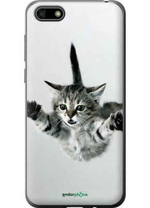Чехол на huawei y5 2018 летящий котёнок "2322t-1500-2448"