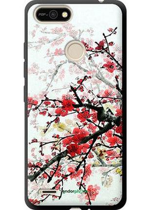 Чехол на tecno pop 2f b1f цветущий куст "831b-2391-2448"