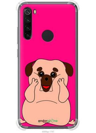 Чехол на xiaomi redmi note 8 весёлый мопс "4908sp-1787-2448"