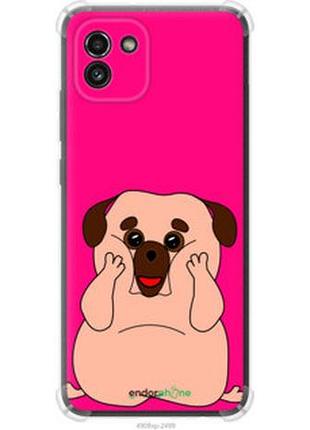 Чехол на samsung galaxy a03 a035f весёлый мопс "4908sp-2499-2448"