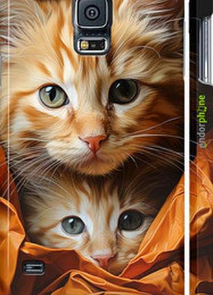 Чехол на samsung galaxy s5 duos sm g900fd котики 2 "5664m-62-2448"