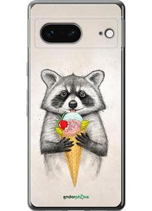Чехол на google pixel 7 енотик с мороженым "4602u-2839-2448"