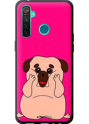 Чехол на realme 5 pro весёлый мопс "4908b-1861-2448"