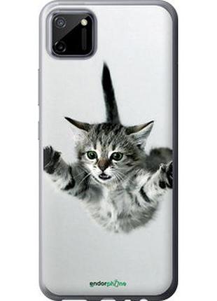 Чехол на realme c11 2020 летящий котёнок "2322t-2031-2448"