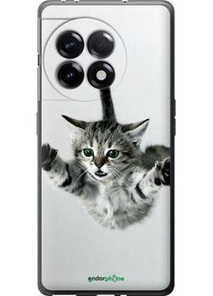 Чехол на oneplus 11r летящий котёнок "2322u-2939-2448"