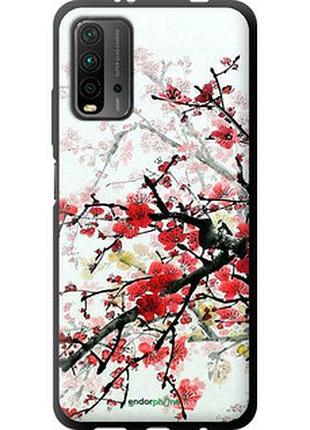 Чехол на xiaomi redmi 9t цветущий куст "831b-2257-2448"