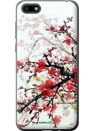 Чехол на huawei honor 7a цветущий куст "831t-1805-2448"