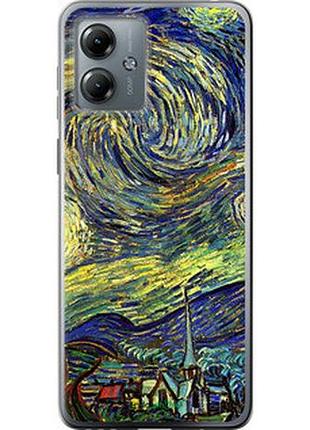 Чехол на motorola moto g14 винсент ван гог. звёздная ночь "163u-3197-2448"