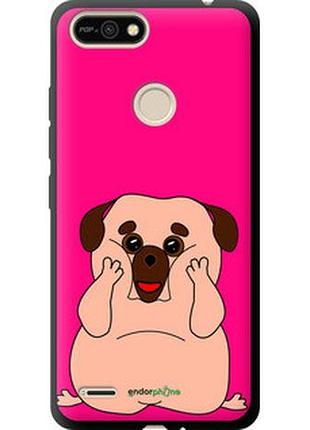 Чехол на tecno pop 2f b1f весёлый мопс "4908b-2391-2448"
