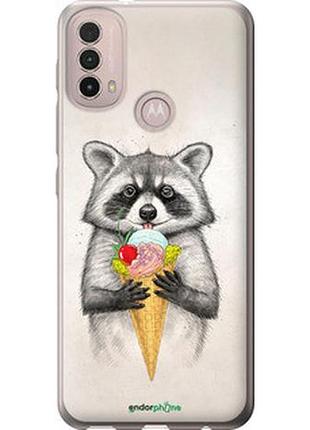 Чехол на motorola e40 енотик с мороженым "4602u-2660-2448"
