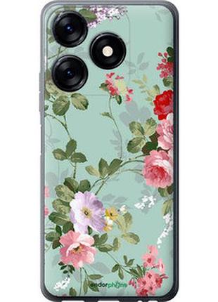 Чехол на tecno spark 10 цветочные обои 2 "862u-3023-2448"