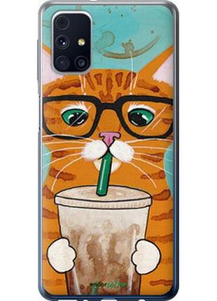 Чохол на samsung galaxy m31s m317f зелено-очевий кіт в окулярах "4054u-2055-2448"