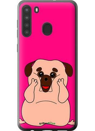 Чохол на samsung galaxy a21 веселий мопс "4908u-1841-2448"