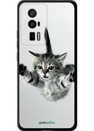 Чохол на xiaomi poco f5 pro 5g летючий кошенят "2322b-3193-2448"