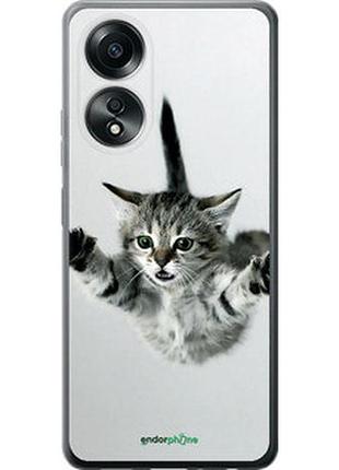 Чехол на oppo a58 4g летящий котёнок "2322u-3184-2448"