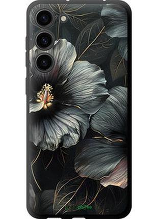 Чехол на samsung galaxy s23 plus черные цветы "6031b-2905-2448"