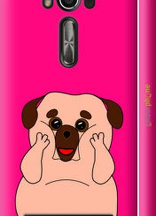Чехол на asus zenfone 2 laser ze500kl весёлый мопс "4908m-113-2448"
