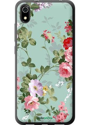 Чехол на xiaomi redmi 7a цветочные обои 2 "862t-1716-2448"
