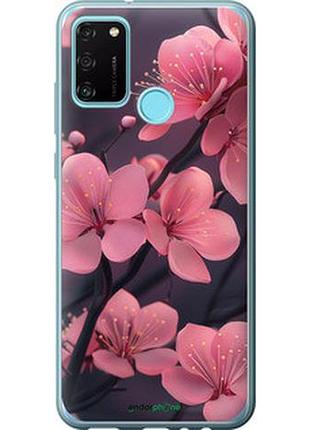 Чехол на huawei honor 9a пурпурная сакура "6075u-1900-2448"