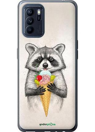 Чохол на oppo reno6 z єнотик з морозивом "4602u-2477-2448"