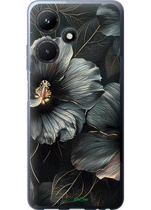 Чохол на infinix hot 30i чорні квіти "6031u-3045-2448"