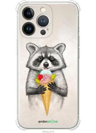 Чохол на iphone 13 pro єнотик з морозивом "4602sp-2372-2448"