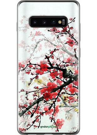 Чехол на samsung galaxy s10 plus цветущий куст "831u-1649-2448"