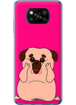 Чохол на xiaomi poco x3 pro веселий мопс "4908t-2938-2448"