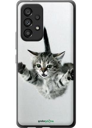 Чехол на samsung galaxy a53 a536e летящий котёнок "2322u-2585-2448"