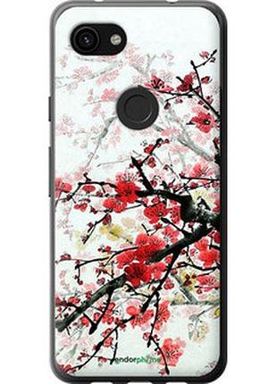 Чехол на google pixel 3a xl цветущий куст "831t-1713-2448"