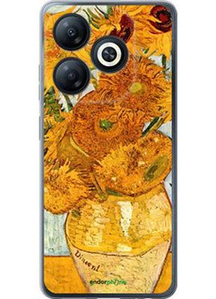 Чехол на tecno spark 20 винсент ван гог. подсолнухи "162u-3435-2448"