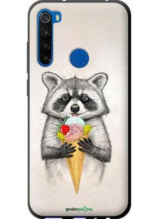 Чехол на xiaomi redmi note 8t енотик с мороженым "4602b-1818-2448"