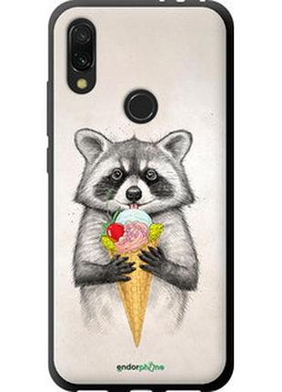 Чехол на xiaomi redmi 7 енотик с мороженым "4602b-1669-2448"