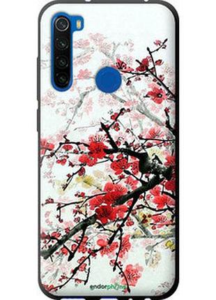 Чехол на xiaomi redmi note 8t цветущий куст "831b-1818-2448"