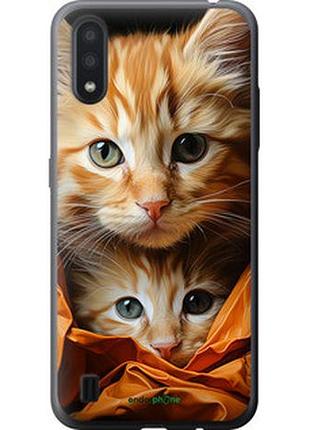 Чехол на samsung galaxy a01 a015f котики 2 "5664t-1842-2448"