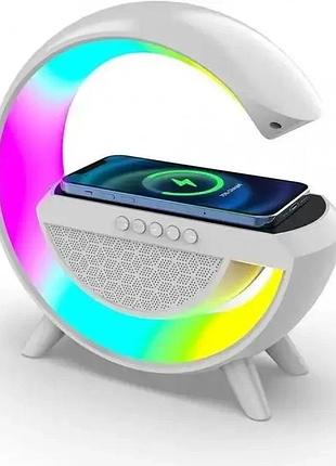 🌟 лампа-ночник g-lite bt-2301 — большая смарт-лампа с rgb подсветкой, bluetooth-колонкой и беспроводной зарядкой
