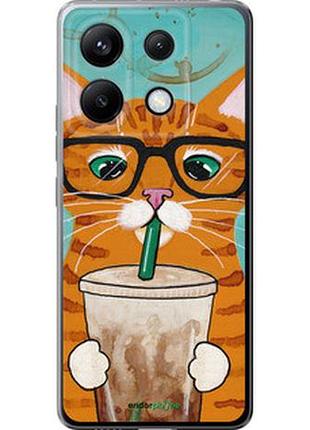 Чехол на xiaomi poco x6 зеленоглазый кот в очках "4054u-3678-2448"