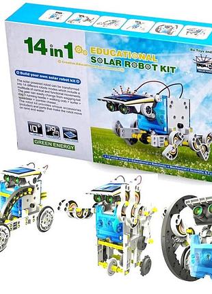 Конструктор робот на сонячних батареях solar robot 14 в 1