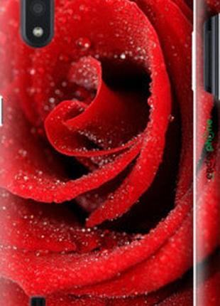Чехол на samsung galaxy a01 a015f красная роза "529m-1842-2448"