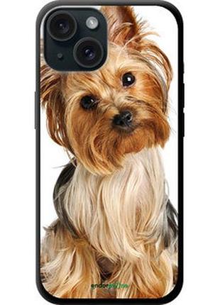 Чохол на iphone 15 йоркширський тер'єр із хвостиком "930b-3075-2448"