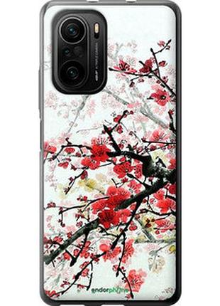 Чехол на xiaomi poco f3 цветущий куст "831u-2280-2448"