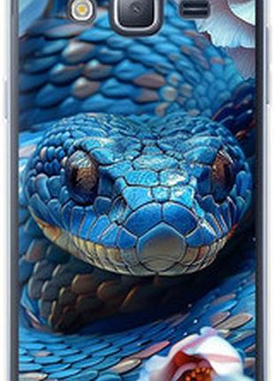 Чехол на samsung galaxy j3 duos (2016) j320h blue snake "6079sp-265-2448"