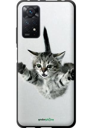 Чехол на xiaomi redmi note 11 pro летящий котёнок "2322b-2512-2448"