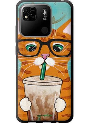 Чехол на xiaomi redmi 10a зеленоглазый кот в очках "4054b-2578-2448"